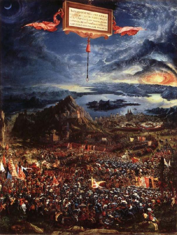 Albrecht Altdorfer Victory of Alexander over Darius,King of the Persians France oil painting art